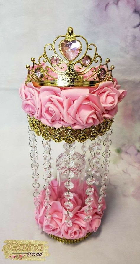 Crown Centerpiece, Princess Centerpieces, Quinceanera Centerpieces, Princess Birthday Party Decorations, Princess Decorations, Quinceanera Decorations, Princess Theme Party, Quinceanera Themes, Birthday Centerpieces