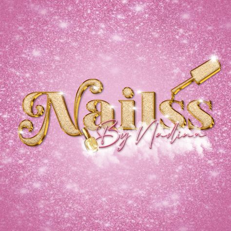 New nail tech logo for @nailssbynadiaa 🤭 Love how glittery and pink this is😍💗 . . . #fyp #explore #explorepage #nailtech #nailsnailsnails #nailart #nailtechnician #nailtechlife #nailtechintraining #logo #logos #glittery #graphicdesign #graphicdesigner #girly #pink Nail Tech Logo Ideas, Nail Tech Pfp, Tech Logo Ideas, New Nail Tech, Nail Tech Logo, Tech Logo, Canvas Learning, New Nail, Nail Technician