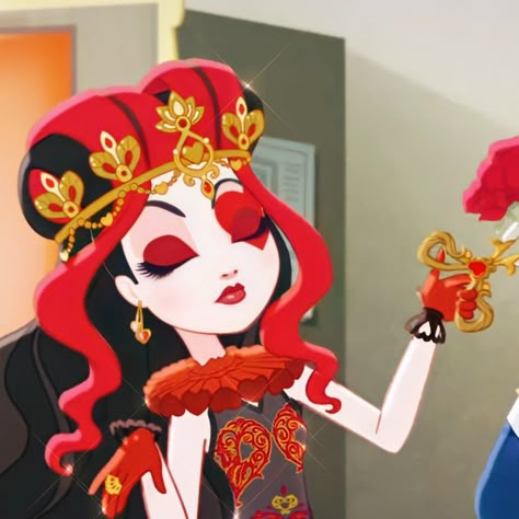 Lizzie Hearts Icon, Hearts Icon, Lizzie Hearts, Ever After High, Ever After, Red Hair, Red, Hair