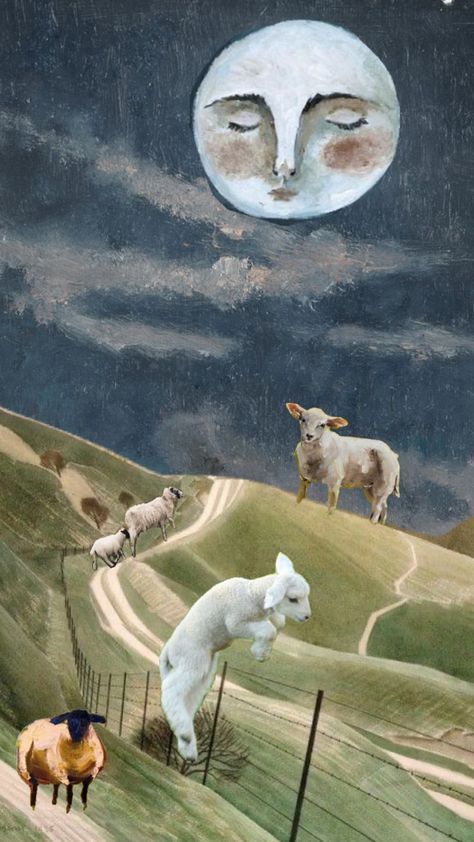 Dream Illustration, Counting Sheep, Drawing Projects, Over The Moon, Penny Loafers, Random Things, Surrealism, The Moon, Art Ideas