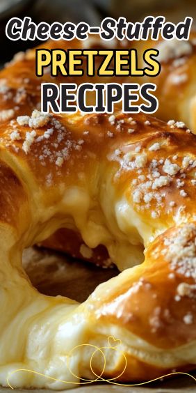 Cheese-Stuffed Pretzels Cheese Stuffed Pretzels, Stuffed Pretzels, Stuffed Food, Pretzel Dough, Pretzel Cheese, Baking Soda Bath, Jalapeno Cheese, Scratch Recipes, Pretzels Recipe