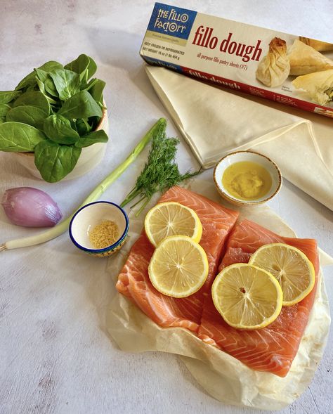 How to Make Delicious Salmon in Filo Pastry - Marilena's Kitchen Salmon In Filo Pastry, Salmon Wellington Recipe, Salmon Wellington, Pastry Dishes, Wellington Recipe, Salmon Marinade, Filo Pastry, Healthy Salmon, Salmon Dishes