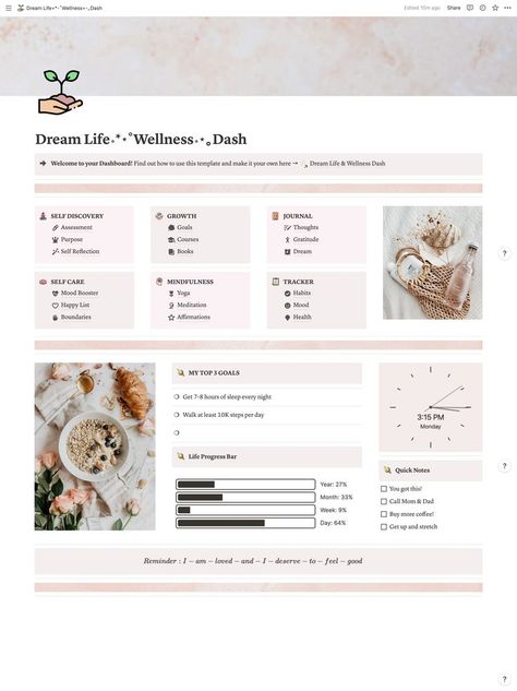 notion free templates for students Wellness Notion Template, Meditation Planner, Study Planner Free, Notion Tips, Habit Building, Notion Ideas, Notion Aesthetic, Life Planner Organization, Notion Dashboard