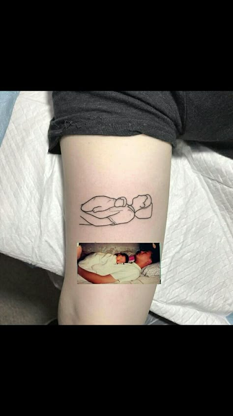 Tattoo For Dads With Daughters, Simple Father Daughter Tattoos, Dad And Daughters Tattoo, Matching Dad Daughter Tattoos, Tattoos For Dads With Daughters, Daughter And Dad Tattoos, Dead Dad Tattoo, Tattoo Ideas Grandparents, Dad And Daughters Tattoo Ideas