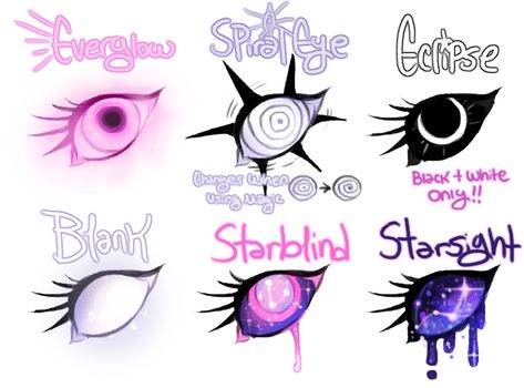 Fantasy Eye Reference, Mythical Eyes Drawing, Pupil Ideas Drawing, Different Eyes Drawing Cartoon, Characters With Multiple Eyes, Eyes Pupil Drawing, Demon Ideas Character Design, Background Art Ideas Simple, Puppet Oc Base