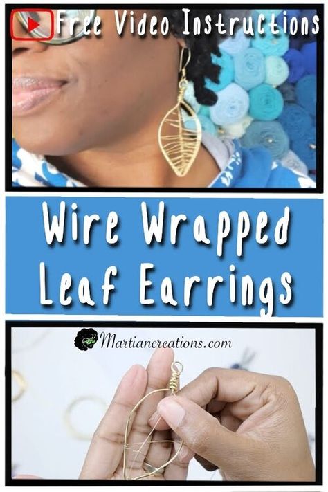 Wire Wrapping Tools, Wire Wrap Earrings, Diy Videos Tutorials, Silver Clay, Leaf Template, Wrap Earrings, See Videos, Wire Wrapped Earrings, Next Stop