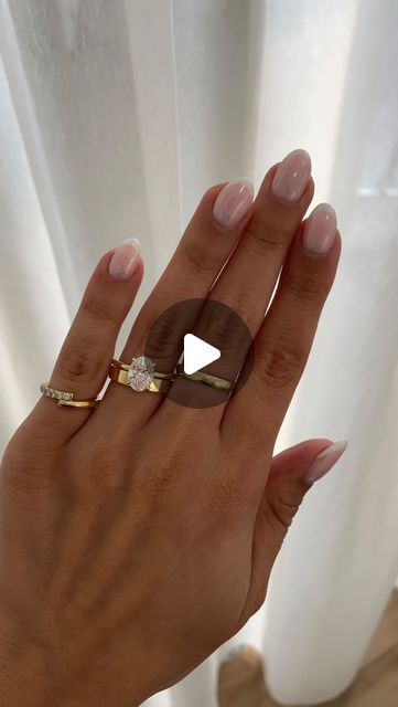 Cullen Jewellery | Custom Engagement Rings on Instagram: "New obsession 💅🏼🍦✨🤍  Ring Details: Daisy Oval Solitaire 2.01cts Classic Flat 4mm Band   #chromebails #frenchnails ##frenchchromenails #biabnails #nailday #nailinspo2024" Oval Solitaire With Wedding Band, Solitaire Engagement Ring With Band, Custom Engagement Rings, New Obsession, Oval Rings, Engagement Rings Oval, Band Engagement Ring, Chrome Nails, Custom Engagement Ring