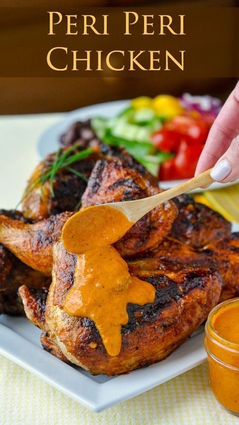 No Nando's near you? No problem, this version is even better. Peri Peri Sauce should be garlicy, spicy, lemony, tangy and utterly addictive. This bright, fresh, fully-flavoured version hits all the right notes. Perfect as a marinade and slather on grilled chicken pieces. Portugese Chicken, Peri Peri Sauce, Peri Peri Chicken, Rock Recipes, Chicken Pieces, Peri Peri, Portuguese Recipes, Bell Peppers, Lemon Zest