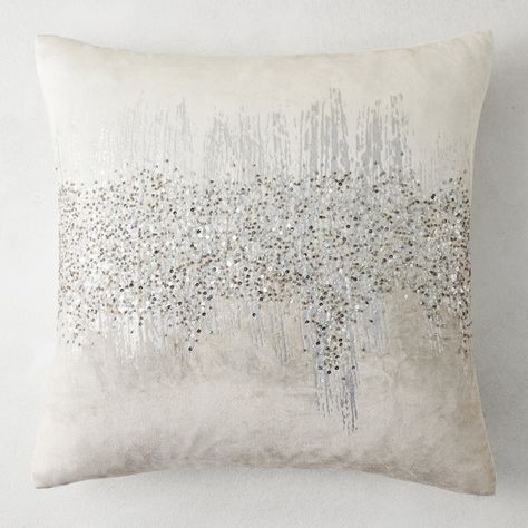 Our best-selling Joie De Vivre pillow is in-stock and ready to ship! This easy update is the perfect decor refresh for any room! Silver Pillows, Z Gallerie, Bath Pillows, Dreamy Bedrooms, Ombre Effect, Metallic Foil, Blue Pillows, White Crystal, Cotton Velvet