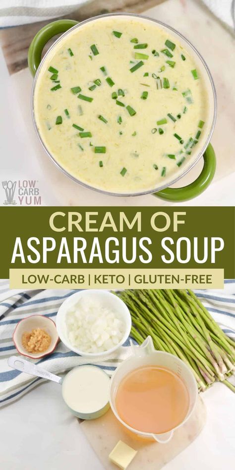 This cream of asparagus soup recipe is perfect when you are craving something flavorful and creamy. It is rich without being overly heavy. Cream Of Asparagus Soup Recipe, Asparagus Recipes Soup, Creamy Asparagus Soup, Asparagus Soup Recipe, Cheeseburger Soup Crockpot, Cream Of Asparagus, Fun Meals, Cream Of Asparagus Soup, Creamed Asparagus