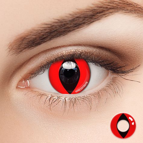 Itachi Sharingan, Red Cat Eye, Red Contacts, Kakashi Sharingan, Colored Eye Contacts, Cat Eye Colors, Colored Contact Lenses, Circle Lenses, Red Cat