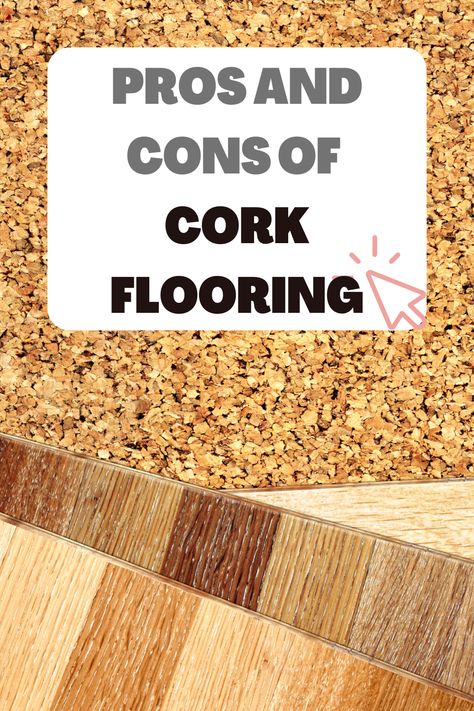 Cork flooring is a popular choice for many homeowners. But what are the pros and cons of cork flooring? Here's a look at both sides so you can make an informed decision before choosing this type of flooring for your home. Basement Cork Flooring, Cork Floors Ideas, Cork Flooring Interior Design, Cork Floor Basement, Cork Flooring Living Room, Cork Flooring Bedroom, Cork Tiles Floor, Cork Kitchen Floors, Cork Bathroom Floor