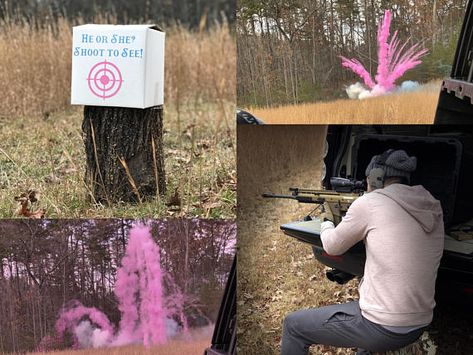 Hunter Gender Reveal Ideas, Gender Reveal Ideas Shooting Target, Hunting Gender Reveal Ideas, Explosive Gender Reveal Ideas, Gender Reveal Ideas Explosion, Gender Reveal Ideas Cannon, Tannerite Gender Reveal, Gender Reveal Shooting, Shooting Gender Reveal Ideas