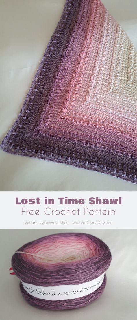 You can’t go wrong with this pattern - Your Crochet Crochet Shawl For Beginners, Free Crochet Shawl Patterns, Lost In Time Shawl, Easy Crochet Shawl, Crochet Shawl Patterns, Crochet Shawl Tutorial, Shawl Tutorial, Crocheted Shawls, Yarn Shawl