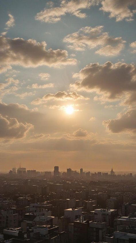 Morning sunrise cinematic sun only over a city view clouds in the sky no people in view Nature Canvas Morning Clouds Sky, Cinematic Sky, Sunrise City, Clouds In The Sky, Character Vibes, City Sky, Environmental Conservation, Morning Sunrise, 2024 Design