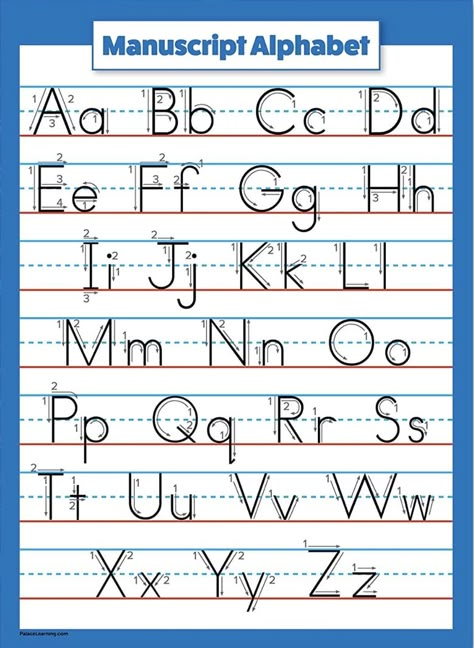 Alphabet For Kindergarten, Manuscript Alphabet, Teaching Alphabet, Cursive Writing Practice Sheets, Free Printable Alphabet Worksheets, Writing Development, Alphabet Writing Practice, Writing Practice Sheets, Hand Lettering Worksheet