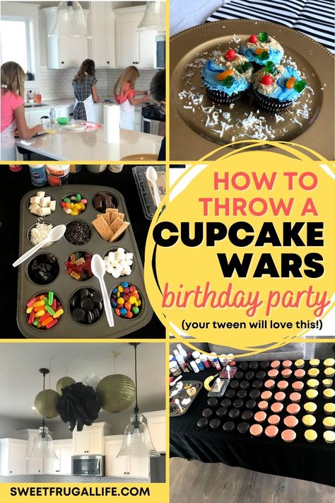 Baking Challenge Birthday Party, Bake Off Ideas Parties, Cupcake Wars Theme Ideas, Cupcake Wars Themes, Cake Wars Birthday Party, Baking Competition Birthday Party Ideas, Cupcake Wars Birthday Party Ideas, Decorate Cupcakes For Kids Party Ideas, Cake Wars Ideas