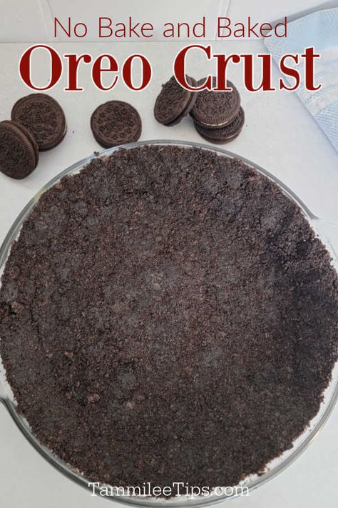 No Bake Oreo Crust Recipe, Oreo Ice Cream Pie Recipe, Oreo Base Cheesecake, Oreo Crust Ice Cream Cake, Oreo Cookie Pie Crust Recipe, Ice Cream Pie With Oreo Crust, Oreo Pie Crust Recipe, Easy Oreo Pie, Cookie Pie Crust Recipe