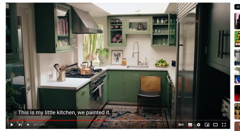 This is Dakota Johnson's kitchen - I adore her and adore the kitchen more! Dakota Johnson Kitchen, Dakota Johnson House, Johnson House, Dakota Johnson, Architectural Digest, Dream Kitchen, Bedroom Interior, Corner Desk, The Kitchen