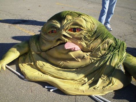 Jabba the Hutt puppet Jaba The Hut Costume, Jabba The Hut Costume, Jabba The Hutt Costume, Jaba The Hut, Jabba The Hut, Jabba The Hutt, Halloween Parade, Stand By Me, Wonderful Time