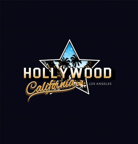 Hollywood Graphic Design, Hollywood Stars Walk Of Fame, Hollywood Drawing, Hollywood Crafts, Walk Of Fame Stars, Hollywood Logo, Hollywood Tattoo, Holly Wood, Homecoming Parade