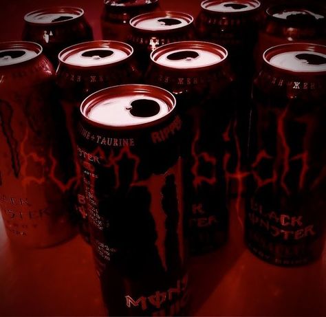 ☆-red-☆ Red Cybercore, Black Monster, Red Energy, Devil Aesthetic, Red Aesthetic Grunge, Editing Resources, 2013 Swag Era, Monster Energy Drink, Napoleon Dynamite