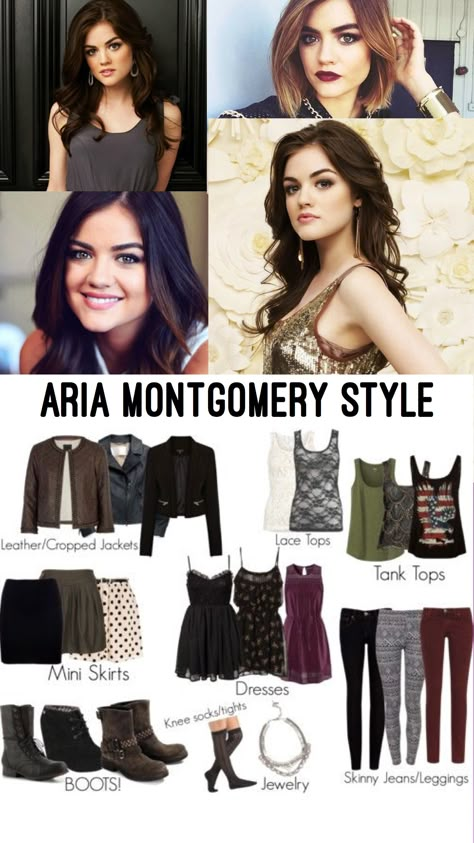 Aria Montgomery style                                                                                                                                                                                 More Aria Montgomery Style, Aria Style, Pretty Little Liars Aria, Pretty Little Liars Outfits, Pll Outfits, Kari Jobe, Pll Fashion, Pretty Little Liars Fashion, Look Grunge