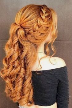 Prom Hair Down, Long Red Hair, Wedding Hair Inspiration, Long Red, Wedding Hair And Makeup, Ginger Hair, Aesthetic Hair, Hair Designs, Prom Hair