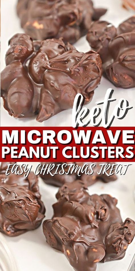 Keto Chocolate Treats, Keto Almond Bark, Easy Keto Christmas Treats, Keto Chocolate Covered Nuts Recipe, Keto Candy Pecans Easy, Keto Chocolate Pecan Clusters, Keto Crockpot Dessert Recipes, Microwave Peanut Clusters Recipe, Keto Chocolate Clusters