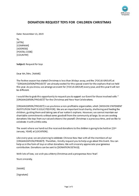 Sample letter asking for toy donations | Templates at allbusinesstemplates.com Donation Letter Samples, Solicitation Letter, Donation Thank You Letter, Donation Letter Template, School Donations, Toy Donation, Donation Request Letters, Fundraising Letter, Request Letter