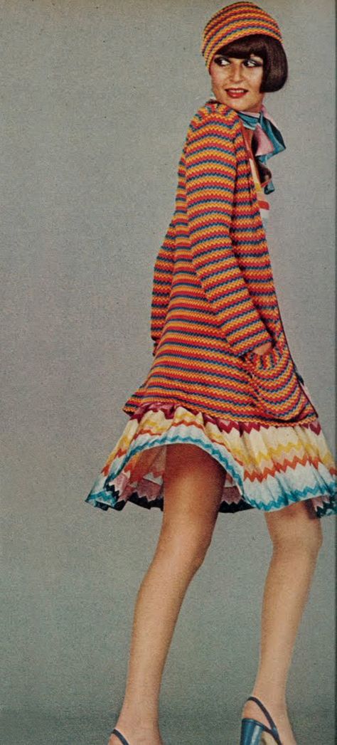 Missoni Vogue 1973 Missoni Vintage, Vintage Fashion 70s, 1970s Vintage Fashion, 1970 Fashion, Vintage Missoni, Knit Stripes, Fashion 1970s, Fashion 70s, 60s And 70s Fashion