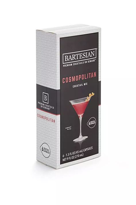 Bartesian Cosmopolitan Cocktail Mixer Capsules, Pack of 6 Cocktail Capsules, for Bartesian Premiu... | Amazon (US) At Home With Nikki, Cosmopolitan Cocktail, Cocktail Maker, Cocktail Mixer, Premium Vodka, Cocktail Mixers, Cocktail Mix, Triple Sec, Cranberry Juice