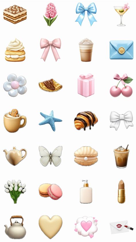 Beach Aesthetic Emojis, Ios Stickers, Food Emoji, Ios Emojis, Emoji Food, Phone Emoji, Emoji Ideas, Collage Photo Frame Design, Emoji Stickers Iphone