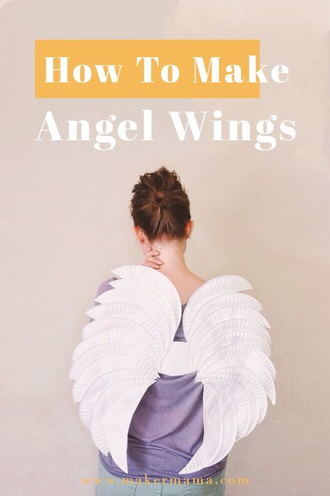 Learn how to make angel wings the easy way––whether you're dressing up for Las Posadas, Halloween, or Carnival, this fun DIY will have you looking heavenly. Easy Angel Wings Diy How To Make, Mens Angel Costume, Make Angel Wings, Wings Costume Diy, Kids Angel Wings, Angel Costume Diy, Diy Will, Angel Halloween Costumes, Diy Angel Wings