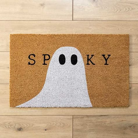 Ghost Doormat, Porta Halloween, Fall Doormat, Halloween Door Mat, Adornos Halloween, Spooky Ghost, Halloween Door, Halloween Home, Fall Halloween Decor