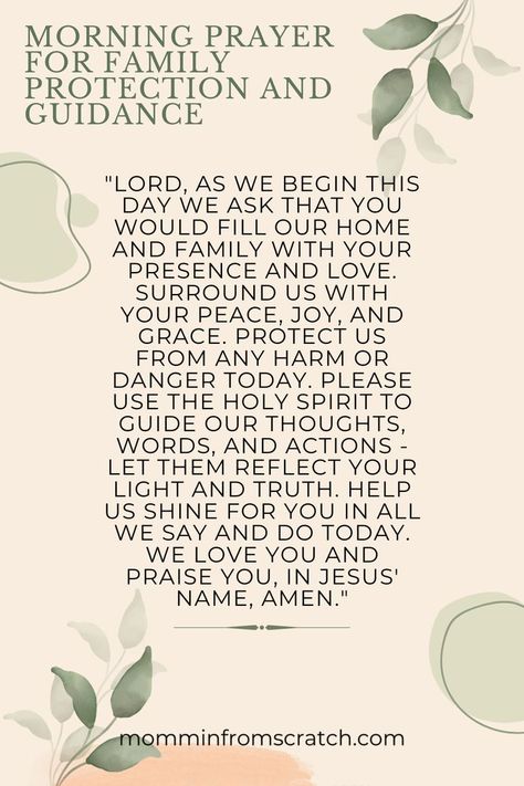 Daily Prayers For Family, Daily Prayers Mornings For My Family, Prayer Of Protection For Family, Prayers For My Home, Dinner Prayers Family, Protection Prayer For Children, Prayer For My Kids Protection, Everyday Prayers For Family And Friends, Prayer To Anoint Your Home