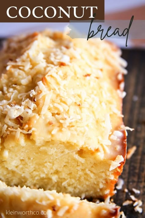 Coconut Cornbread, Coconut Bake, Coconut Loaf Bread, Banana Coconut Bread Recipe, Banana Coconut Bread, Banana Bread With Coconut, Coconut Loaf, Coconut Breakfast Recipes, Coconut Sweet Bread Recipes