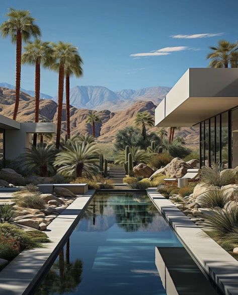 Modern Mansion Exterior, Palm Springs Homes, Countryside Homes, Luxurious Garden, European Countryside, Mansion Exterior, Palm Springs Home, Luxury Homes Exterior, Meditation Garden