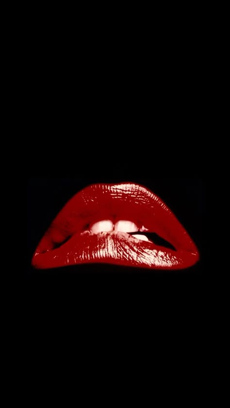 Red, lips, Rocky Horror Show, lock screen, 1970s, apple, wallpaper, iPhone, clean, black, iOS, minimal, iPhone 7, iPhone 6 Rocky Horror Wallpaper Iphone, Lip Wallpaper, Horror Party, Rocky Horror Show, Gothic Wallpaper, The Rocky Horror Picture Show, Awesome Sauce, Lips Drawing, Horror Picture Show