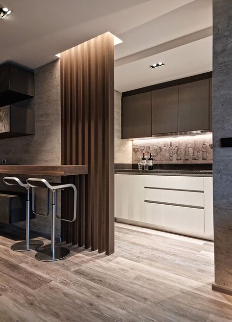 Kitchen Lobby Partition Design, Modern Partition Walls Kitchen, Kitchen And Living Partition Design, Partition Between Kitchen And Living Room, Separation Between Kitchen And Living, Kitchen And Dining Partition Ideas, Divider Between Kitchen And Living Room, Living Separator, Partition In Kitchen