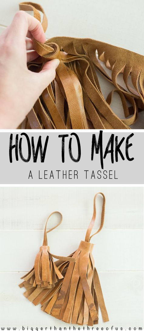 Check out this tutorial for How to Make A Leather Tassel in under 5 min! If DIYing isn't your thing, there's also a tassel round-up with all my favorites! Diy Teen, Tassels Tutorials, Diy Recycled Projects, Diy Paint Projects, Mud Room Entry, Diy Clouds, Leather Craft Projects, Leather Crafting