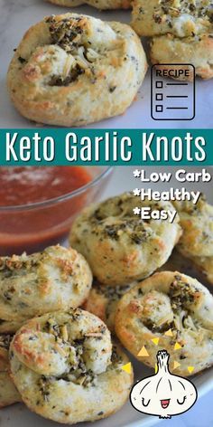 Easy Keto Garlic Knots - Perfect for a late-night snack or a low-carb pizza side dish. Keto Garlic Knots, Pizza Side Dishes, The Boiled Egg Diet, Garlic Knots Recipe, Egg Diet Plan, Low Carb Low Fat Recipes, Low Carb Easy, Garlic Knots, Boiled Egg Diet Plan