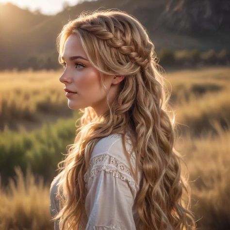 Cowgirl Hairstyles: Chic Looks for Rodeo Queens and Western Gals 14 Cowgirl Blonde Hair, Wild West Hairstyles, Cute Cowgirl Hairstyles, Western Hairstyles For Women, Cowgirl Hairstyles, Cowgirls Hairstyles, Western Hairstyles, Cowgirl Hair, Marble Race