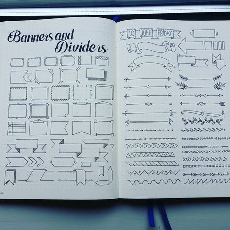 Consulta esta foto de Instagram de @craftyenginerd • 751 Me gusta Fitness Journal Ideas, Hand Drawn Doodles, Bullet Journal Headers, Bujo Planner, Bullet Journal Banner, Dot Journals, Bullet Journal Layout, Bullet Journal Inspo, Journal Layout