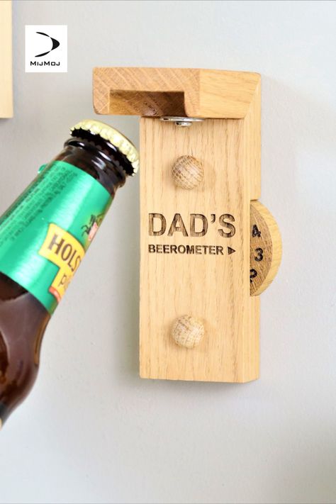 Solid oak wall mounted bottle opener with counter dial which can be set to the amount of beer bottles opened to keep track on your drinking. Wooden Anniversary Gift, Birthday Bbq, Beer Gift, Mounted Bottle Opener, Wall Mounted Bottle Opener, 18th Birthday Gifts, Best Dad Gifts, Beer Opener, Beer Bottle Opener