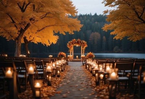 Wedding Ideas for Autumn: Enchanting Themes and Decor Tips - OMG Hitched Fall Wedding Massachusetts, Autumn Wedding Venues Outdoor, Vermont Wedding Fall, November Wedding Ideas Decoration, Autumn Backyard Wedding, Fall Vermont Wedding, Fall Field Wedding, Pumpkin Patch Wedding, Small Fall Wedding