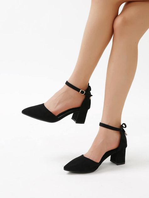 Black Work Shoes Women, Trendy Black Heels, Comfortable Dress Shoes For Women, Medium Heel Shoes, Green High Heels, Black Stiletto Heels, Girls Shoes Sneakers, Smallville, Elegant Shoes