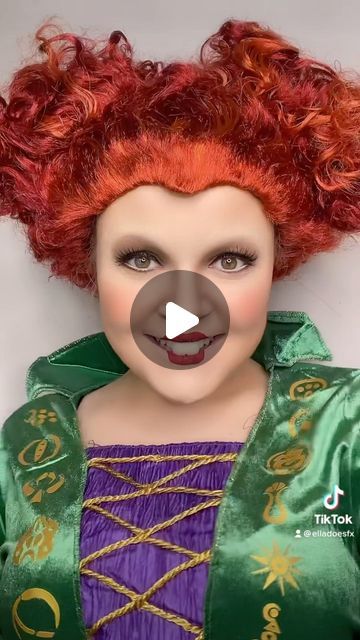 Ella Grimmant - Makeup Artist/Content Creator on Instagram: "I put a spell on you ✨ 
.
.
.
#halloweenmakeup #makeuptutorial #hocuspocus #winifredsanderson #igtv #reels" Winfred Make Up Hocus Pocus, Winnifred Sanderson Makeup, Winifred Sanderson Makeup Tutorial, Winnie Sanderson Makeup, Disney Character Makeup Looks, Winifred Sanderson Makeup, Winnie Hocus Pocus, Hocus Pocus Makeup, Halloween Disney Villains