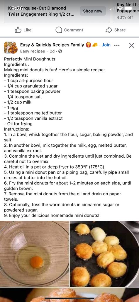 Chinese Sugar Donuts Recipe, Chinese Donut Recipe, Mochi Donut Recipe, Chinese Donut, Mochi Donuts Recipe, Chinese Donuts, Sugar Donuts Recipe, Mini Doughnuts, Sugar Donut