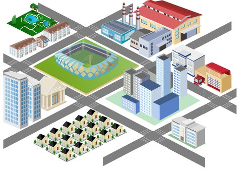 Directional maps, also known as location maps, are specialized maps that help you find a certain area by clearly showing how to navigate from one point to another. The Directional Maps Solution is used to generate directional, location, site, transit, and road maps for usage in international, commercial, and other critical regions. You may use EdrawMax to create your own 3D Directional Map from a selection of designs. Road Maps, 3d City, Location Map, Design Tips, To Create, Create Your, Create Your Own, Map, Graphic Design